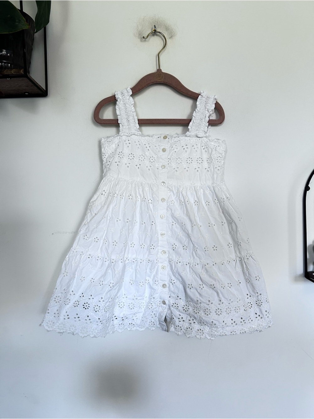 Gap x Doen White 100% Cotton Sleeveless Eyeless Kids/Toddler Dress Size XS